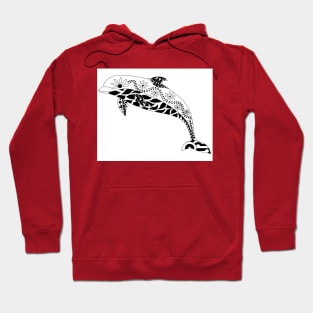 the cutest dolphin ever in ecopop pattern Hoodie